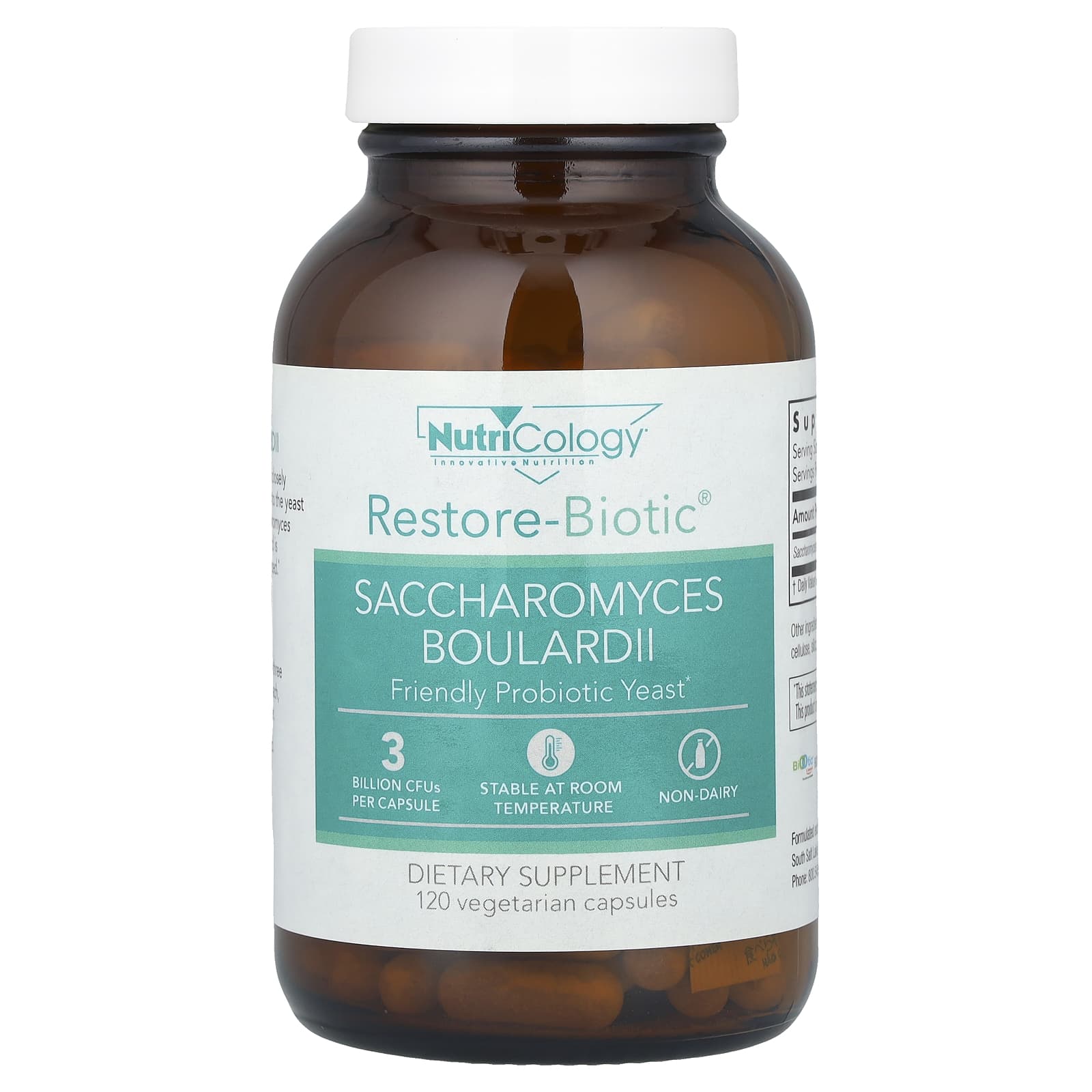 Nutricology, Restore-Biotic®, Saccharomyces Boulardii, 150 mg , 120 Vegetarian Capsules - Image 1