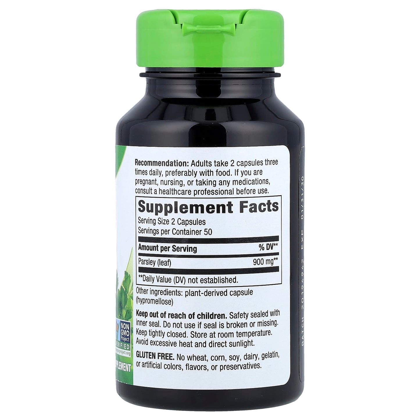Nature's Way, Parsley Leaf, 100 Vegan Capsules (450 mg per Capsule) - Image 2