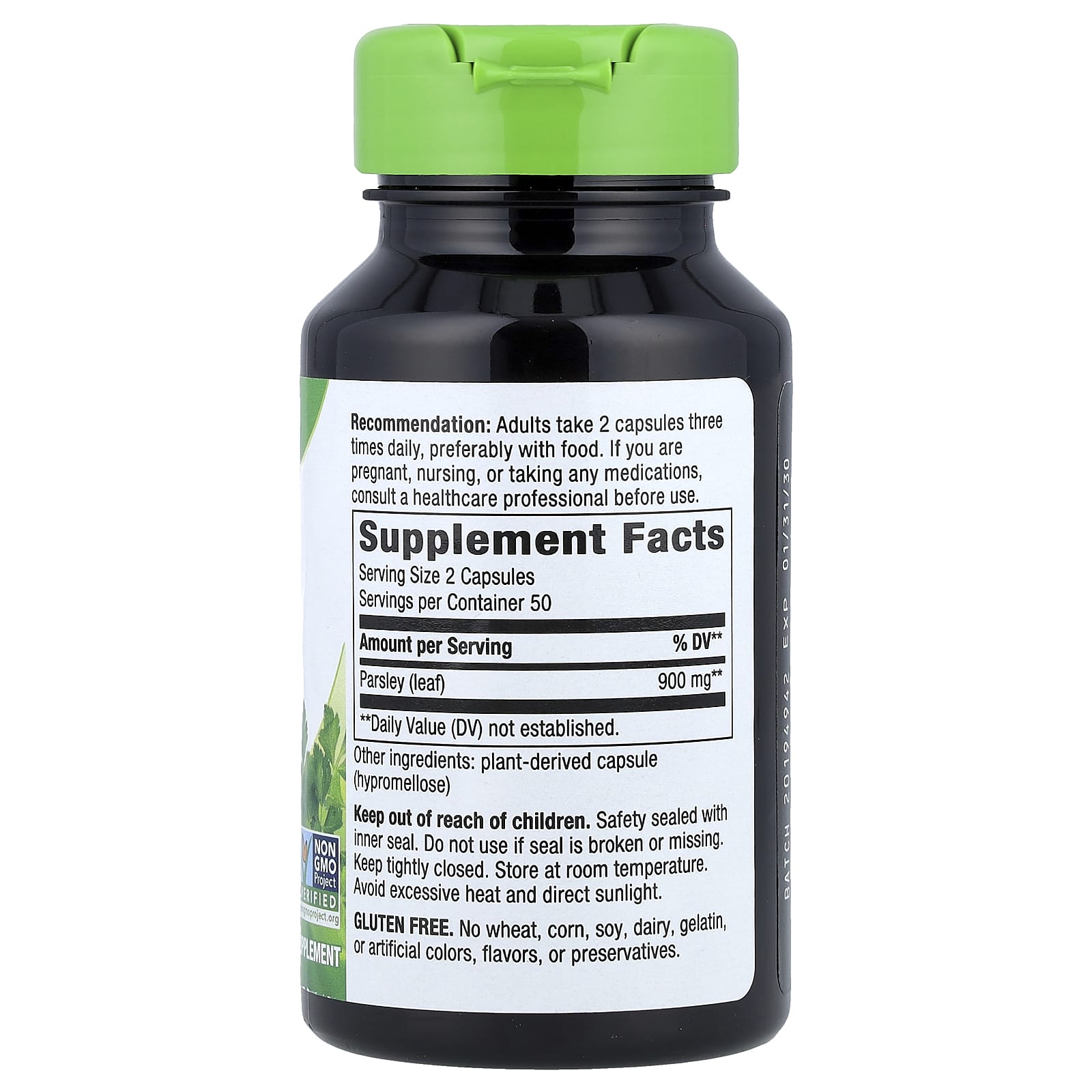Nature's Way, Parsley Leaf, 100 Vegan Capsules (450 mg per Capsule) - Image 2