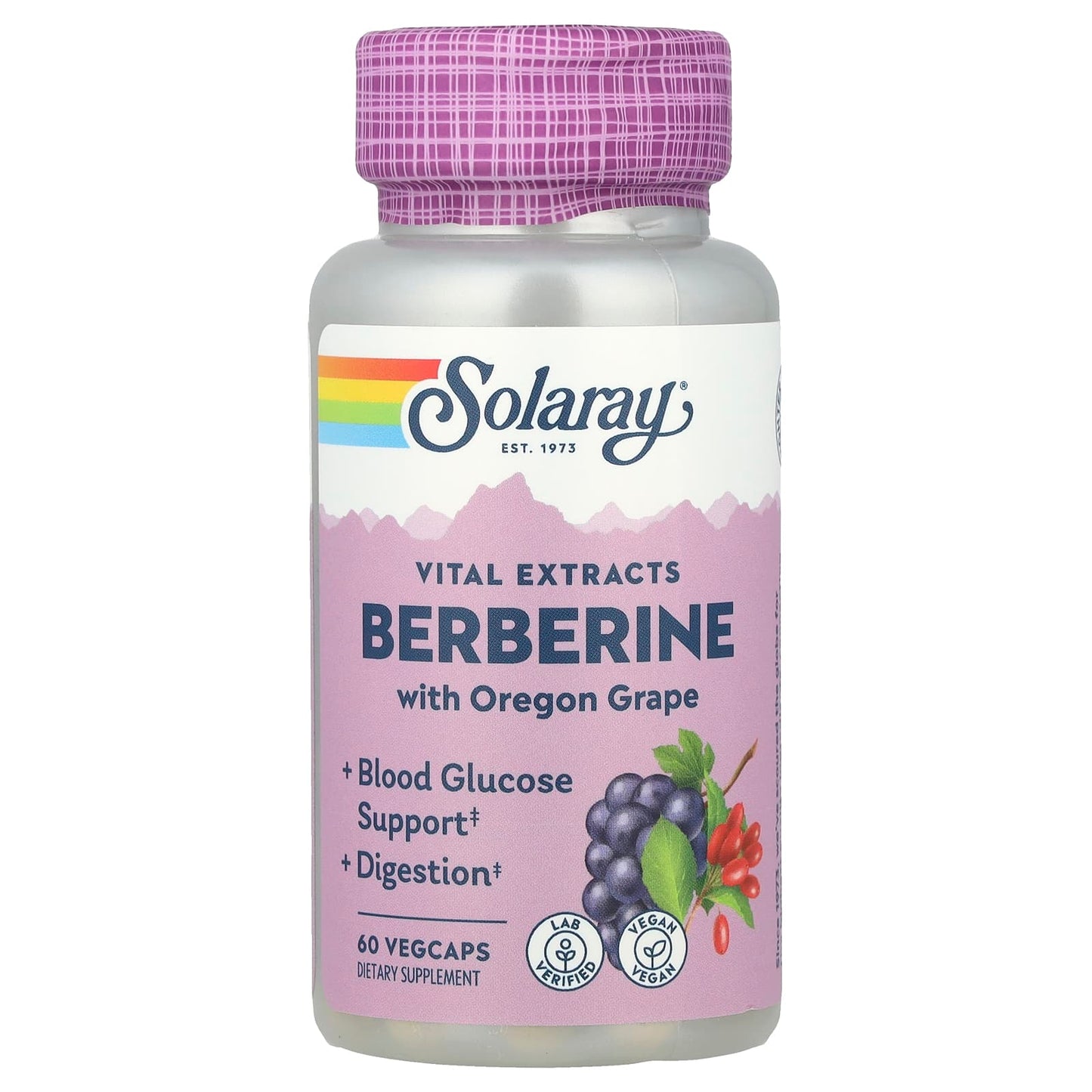Solaray, Berberine with Oregon Grape, 60 VegCaps - Image 1