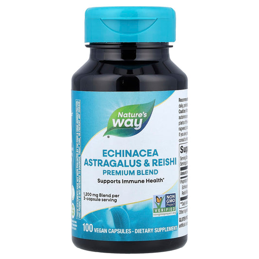 Nature's Way, Echinacea Astragalus & Reishi, 100 Vegan Capsules - Image 1