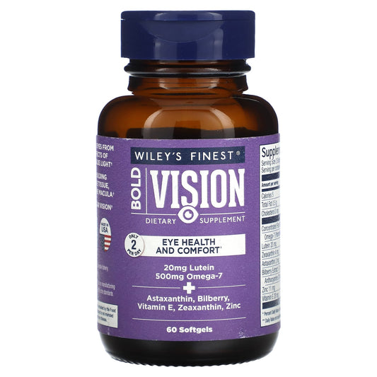 Wiley's Finest, Bold Vision, 60 Softgels - Image 1