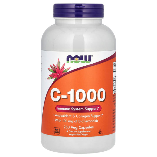 NOW Foods, C-1000 with Bioflavonoids, 250 Veg Capsules - Image 1