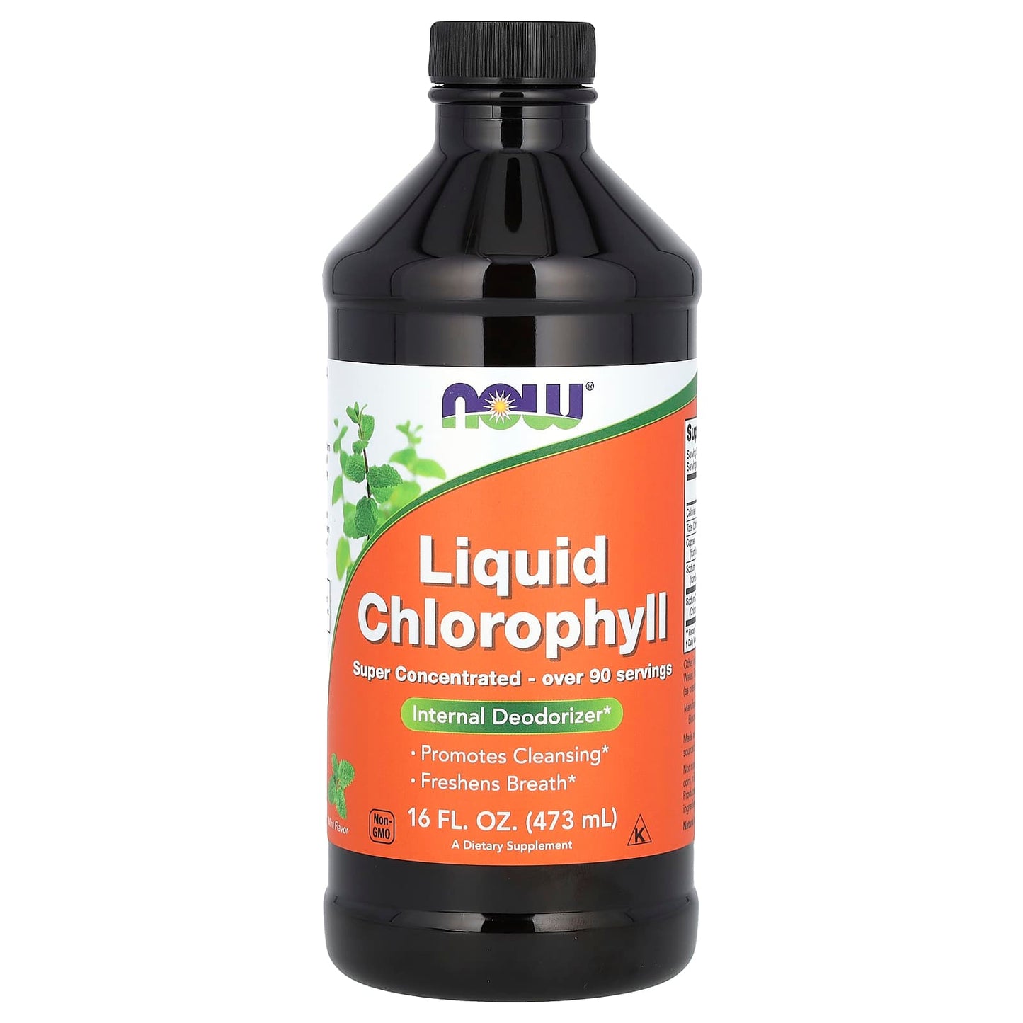 NOW Foods, Liquid Chlorophyll, Mint , 16 fl oz (473 ml) - Image 1
