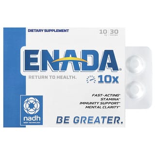 Boost Energy & Mental Clarity with ENADA 10x NADH Lozenges - 30 Count
