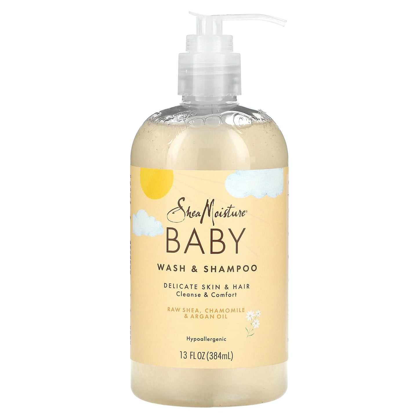 SheaMoisture, Baby Wash & Shampoo, Raw Shea, Chamomile & Argan Oil, 13 fl oz (384 ml) - Image 1