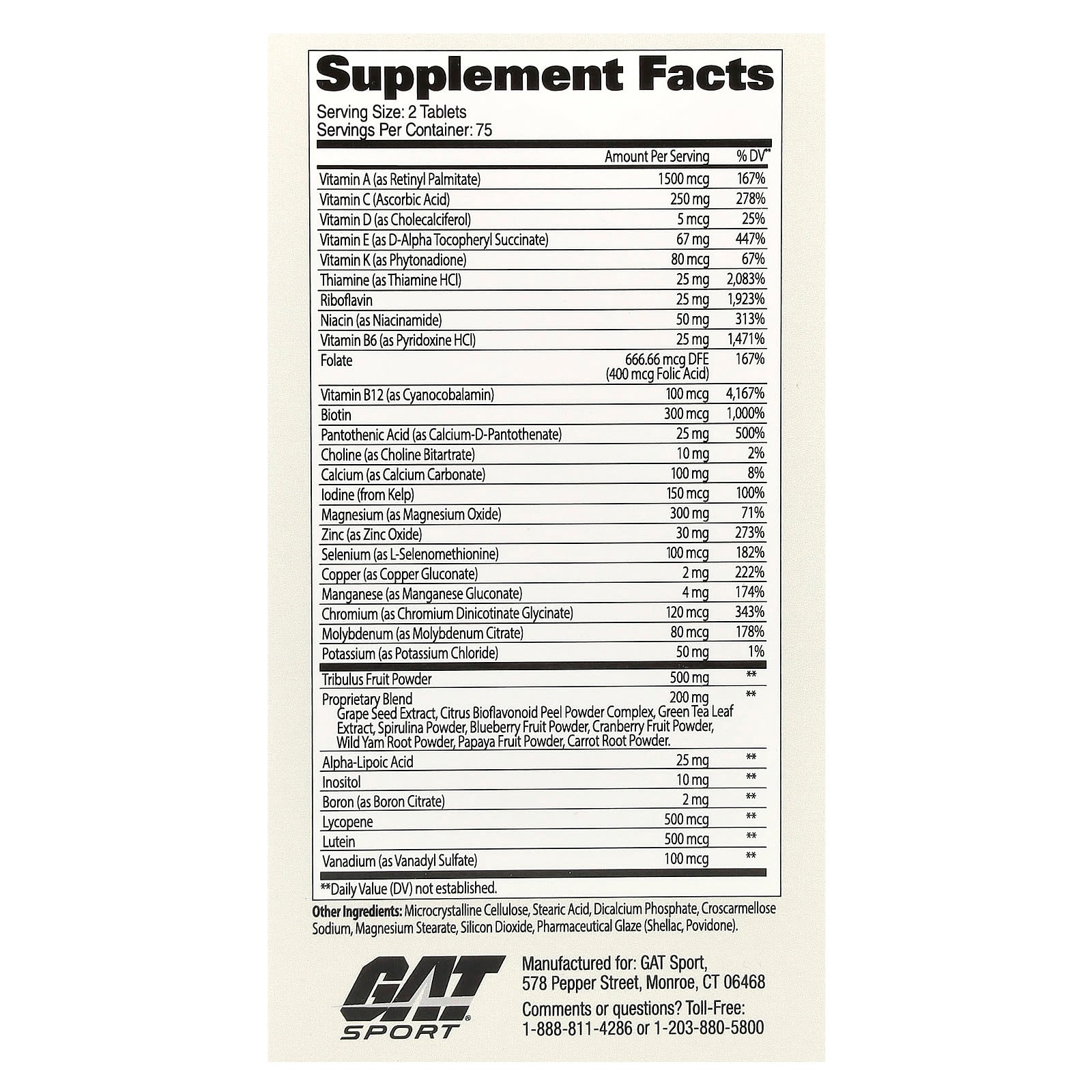 GAT Men's Multi+Test: Ultimate Performance Vitamin for Active Men - Image 2
