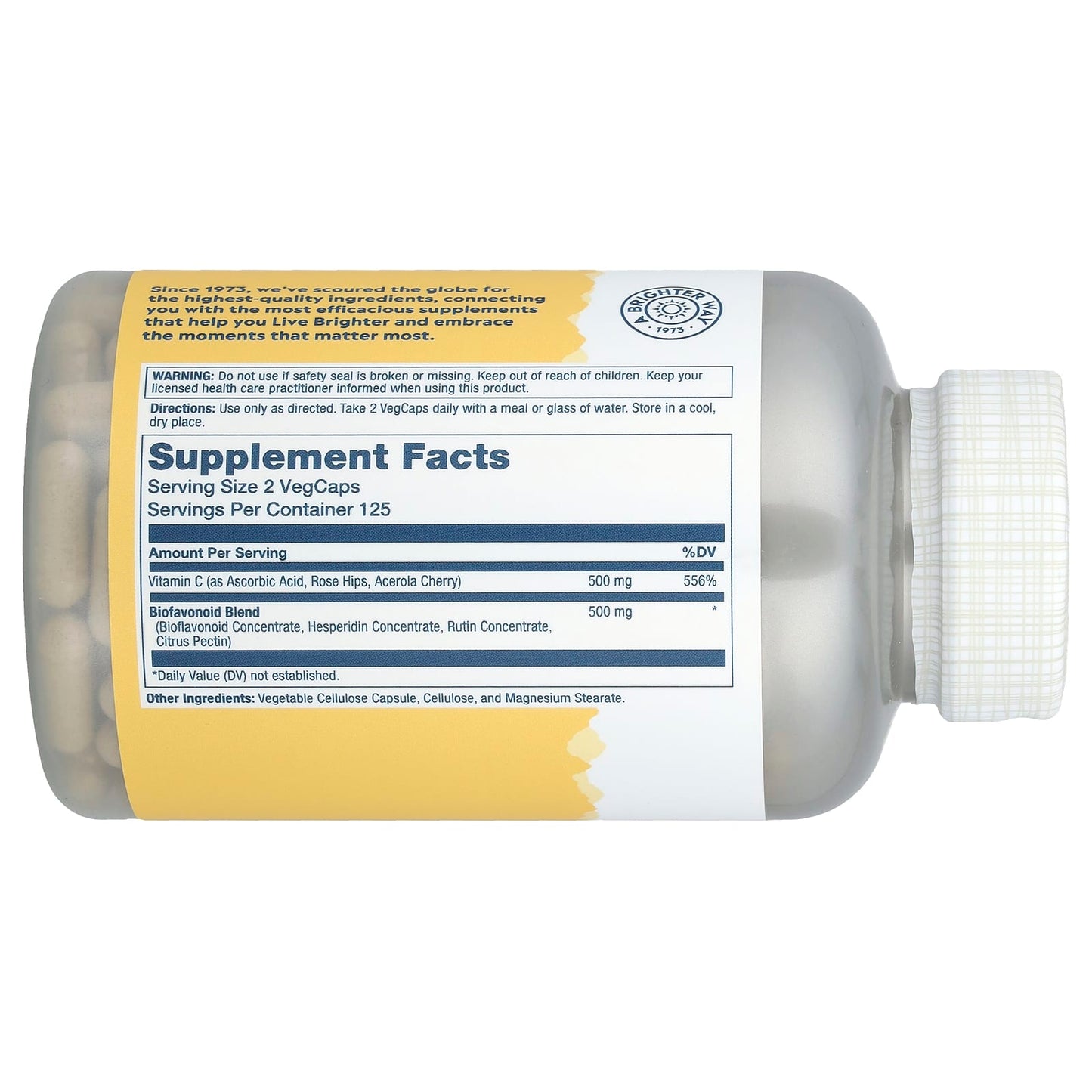 Solaray, Vitamin C & Bioflavonoids, 250 VegCaps - Image 2
