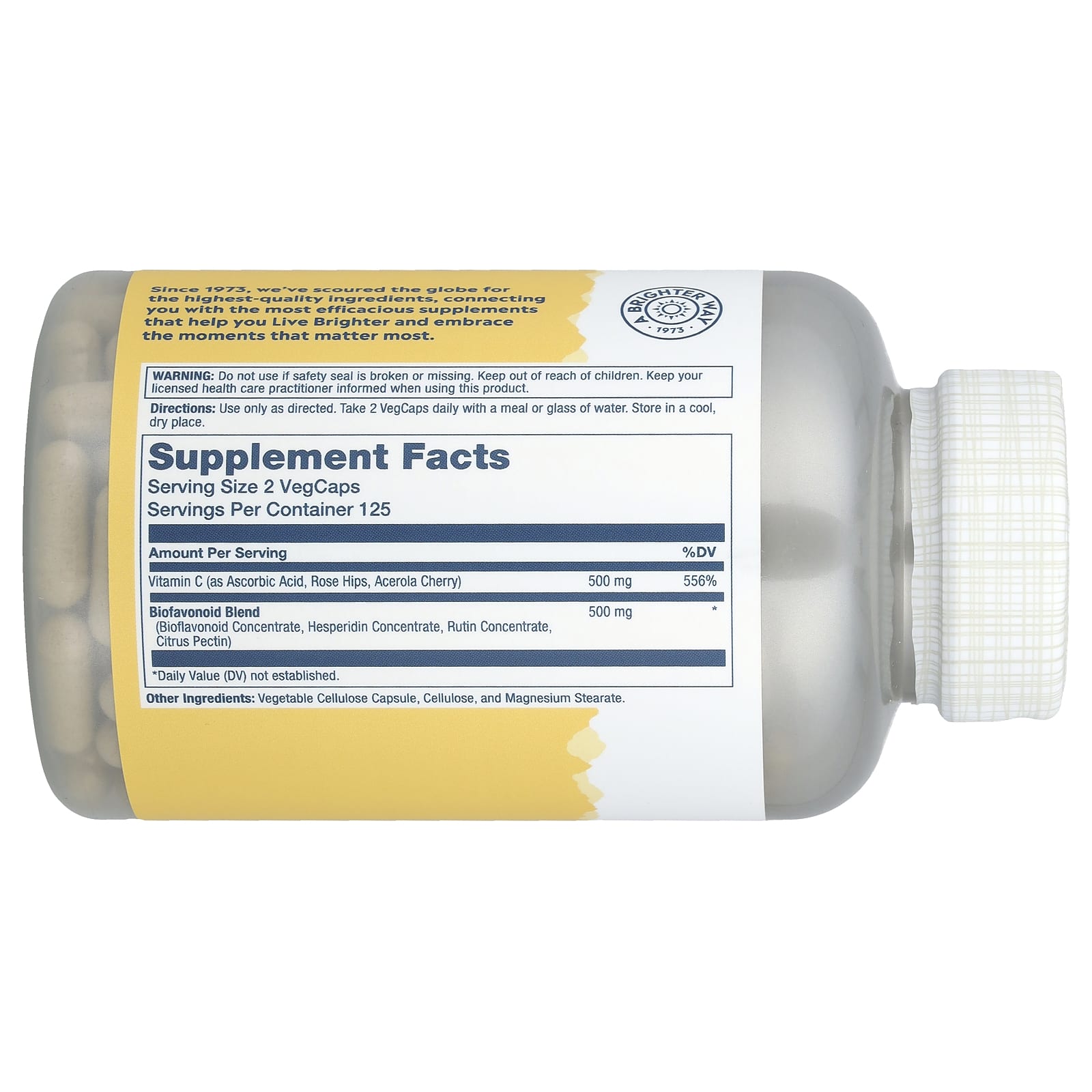 Solaray, Vitamin C & Bioflavonoids, 250 VegCaps - Image 2