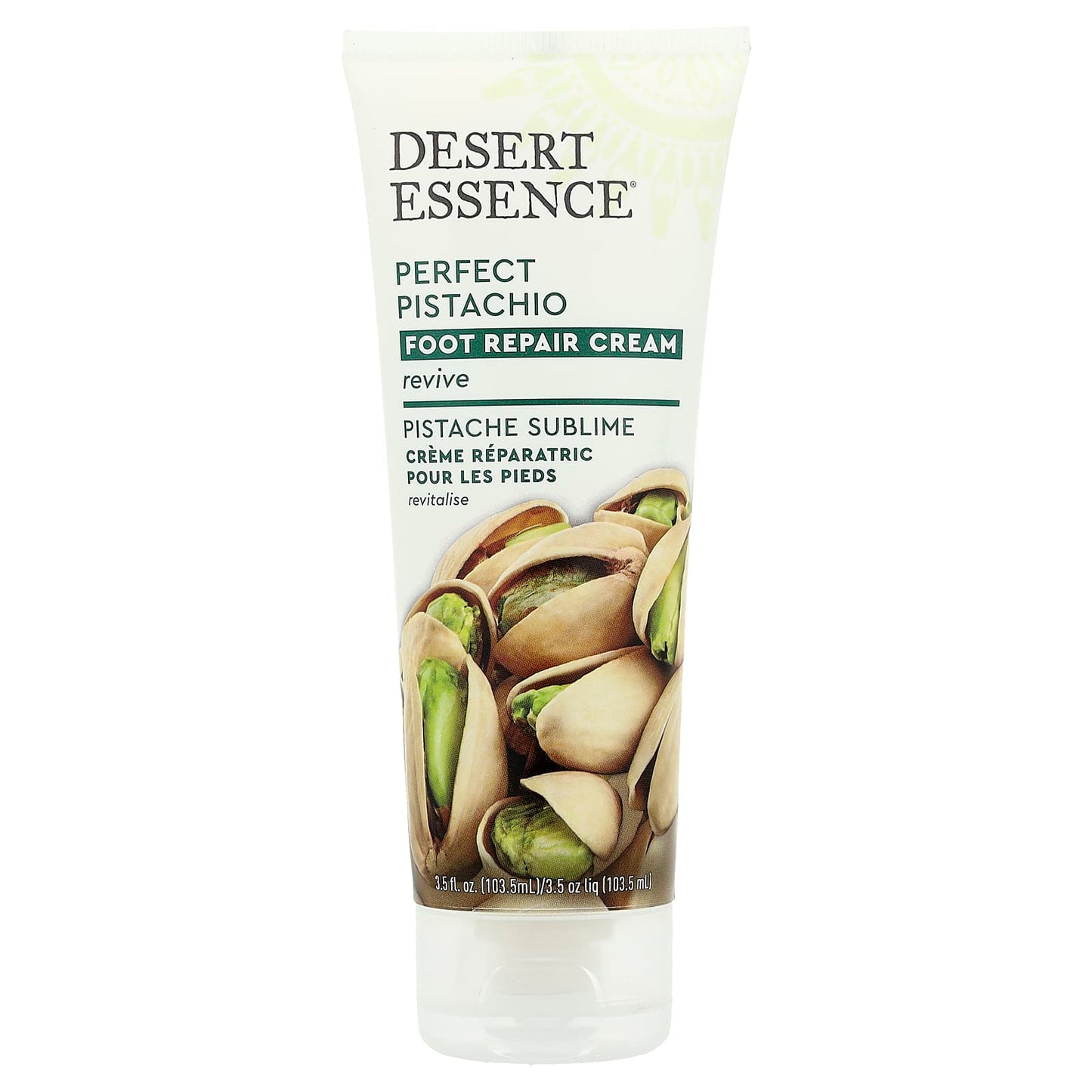 Desert Essence Foot Repair Cream Perfect Pistachio, 3.5 fl oz, Gluten Free, Cruelty Free - Image 1