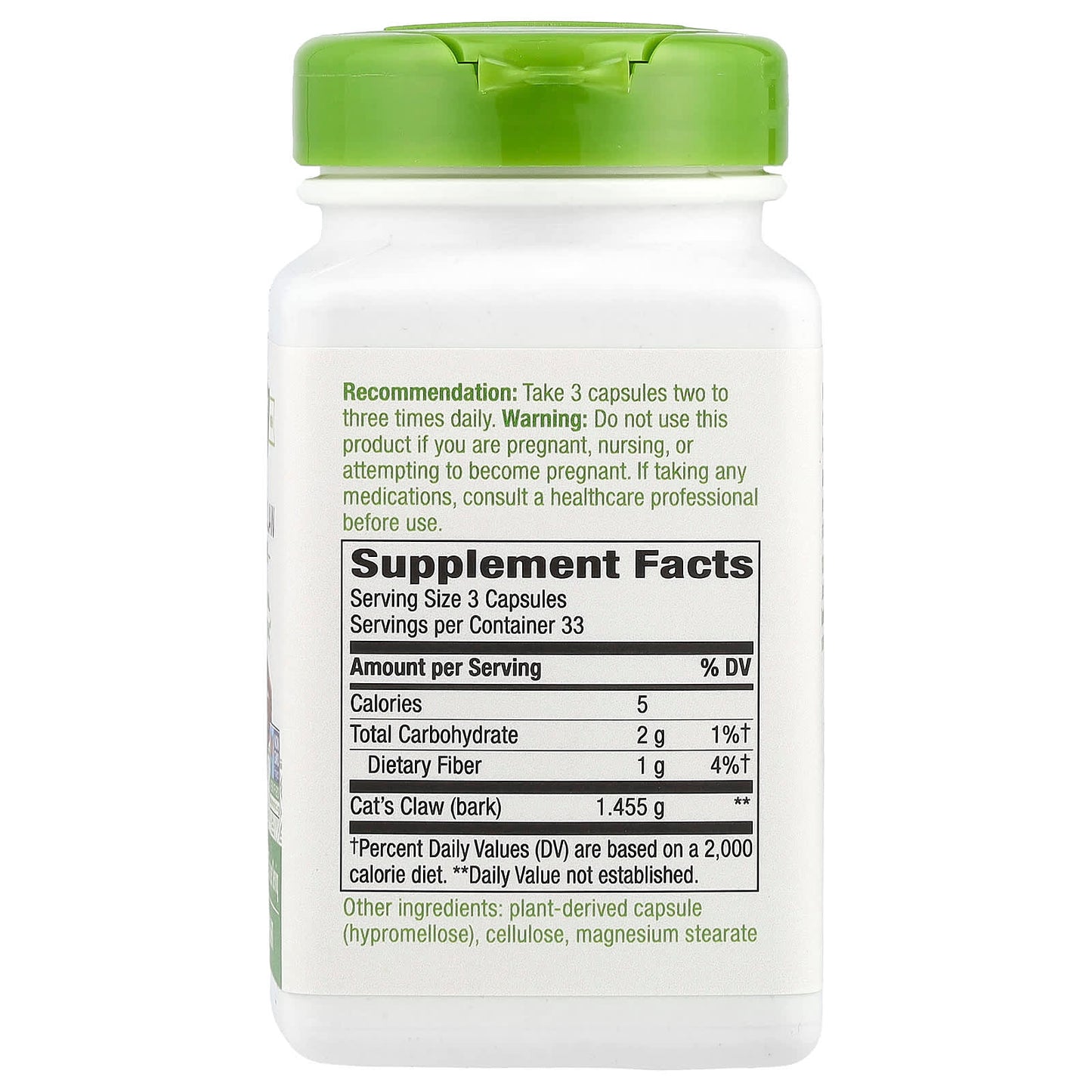 Nature's Way, Cat's Claw Bark, 100 Vegan Capsules (485 mg per Capsule) - Image 2