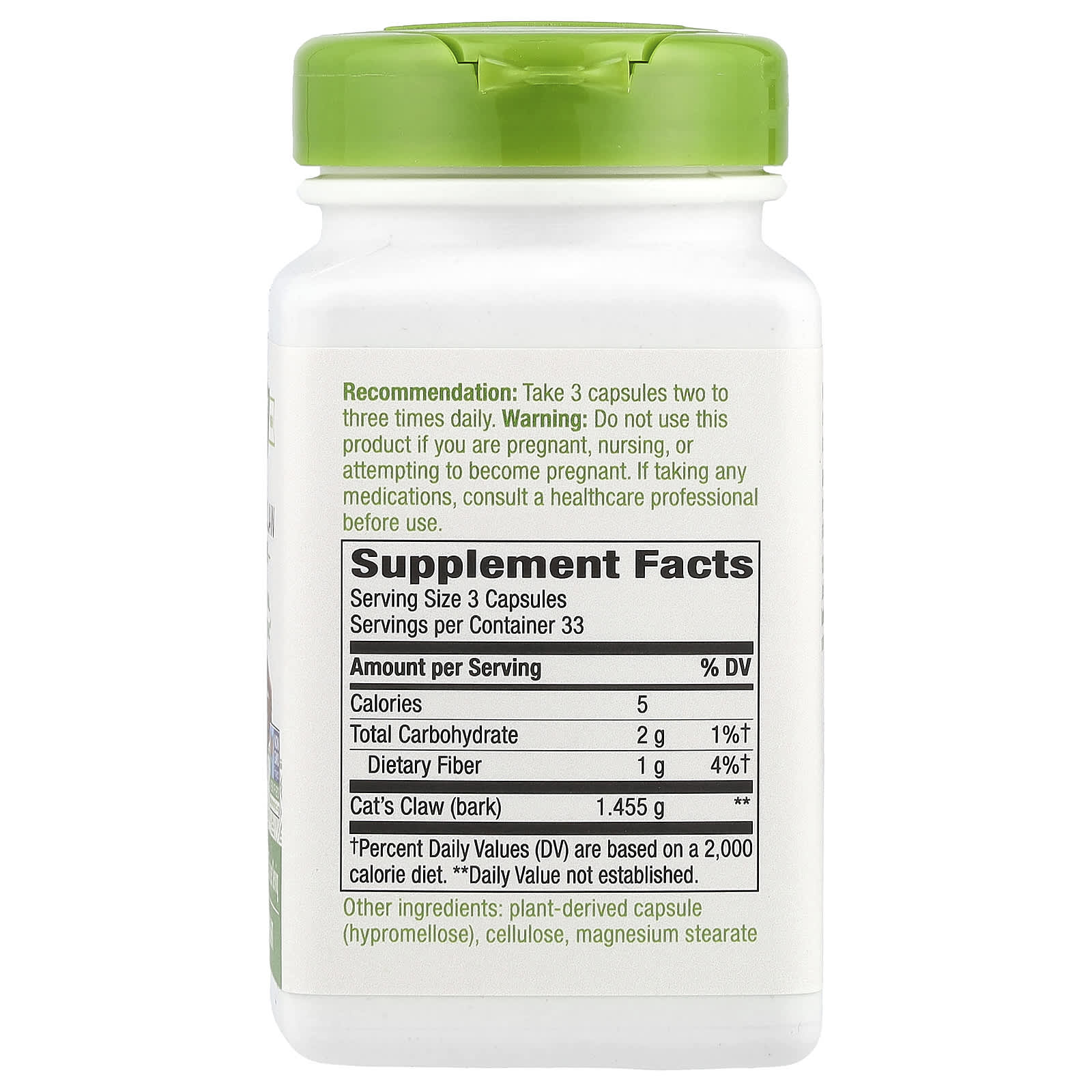 Nature's Way, Cat's Claw Bark, 100 Vegan Capsules (485 mg per Capsule) - Image 2