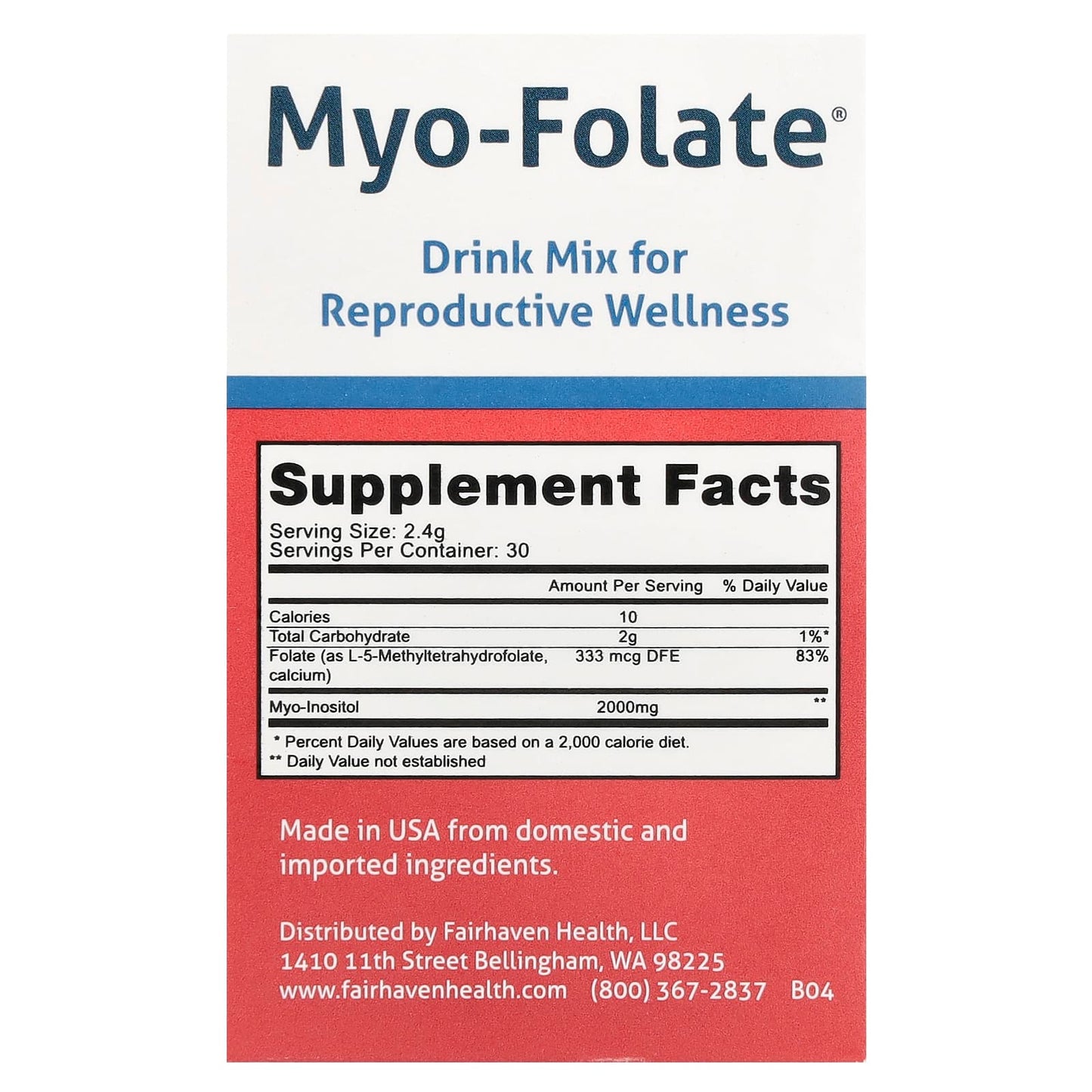 Fairhaven Myo-Folate for Fertility & Reproductive Wellness - Image 2