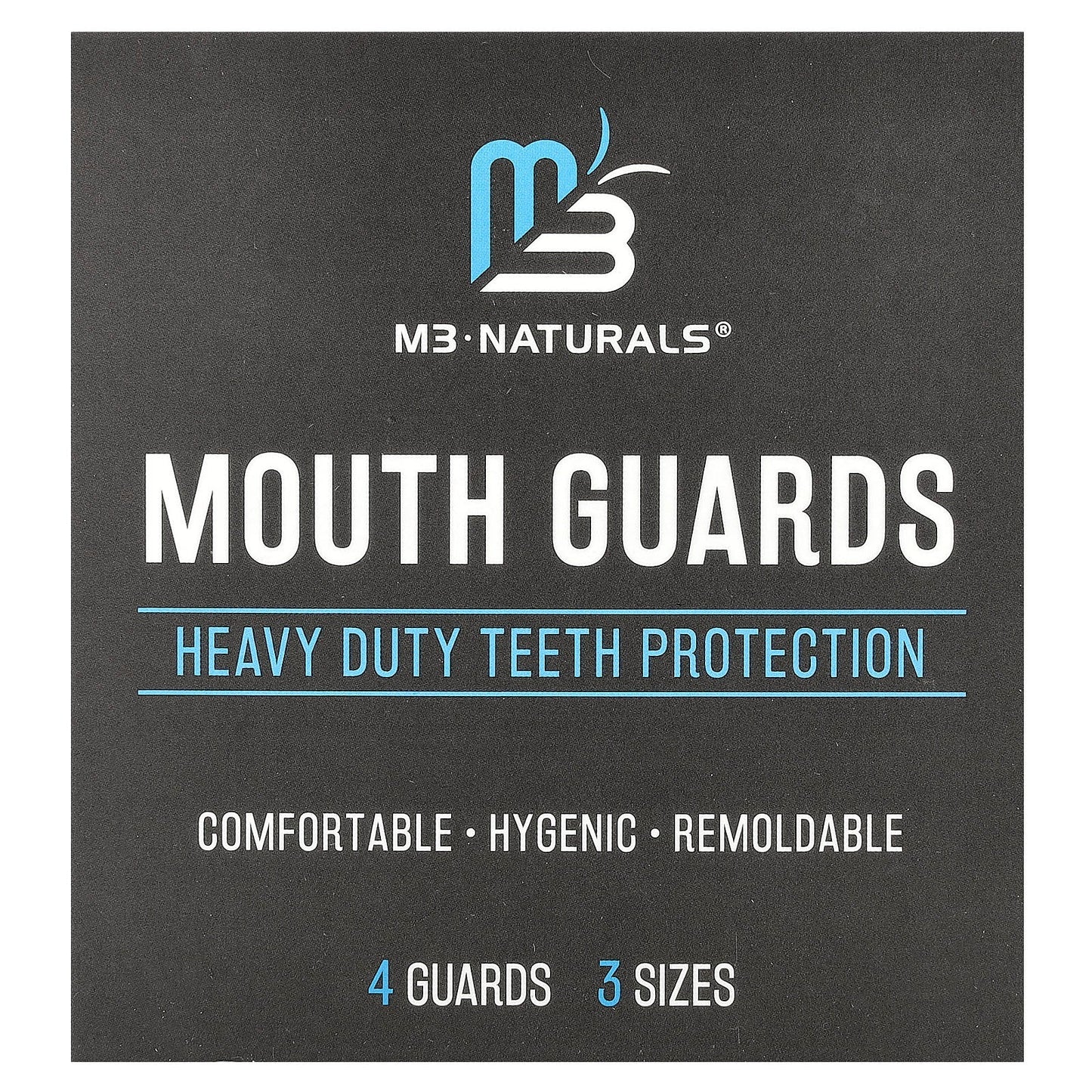 M3 Naturals, Mouth Guards, 3 Sizes, 4 Guards - Image 1