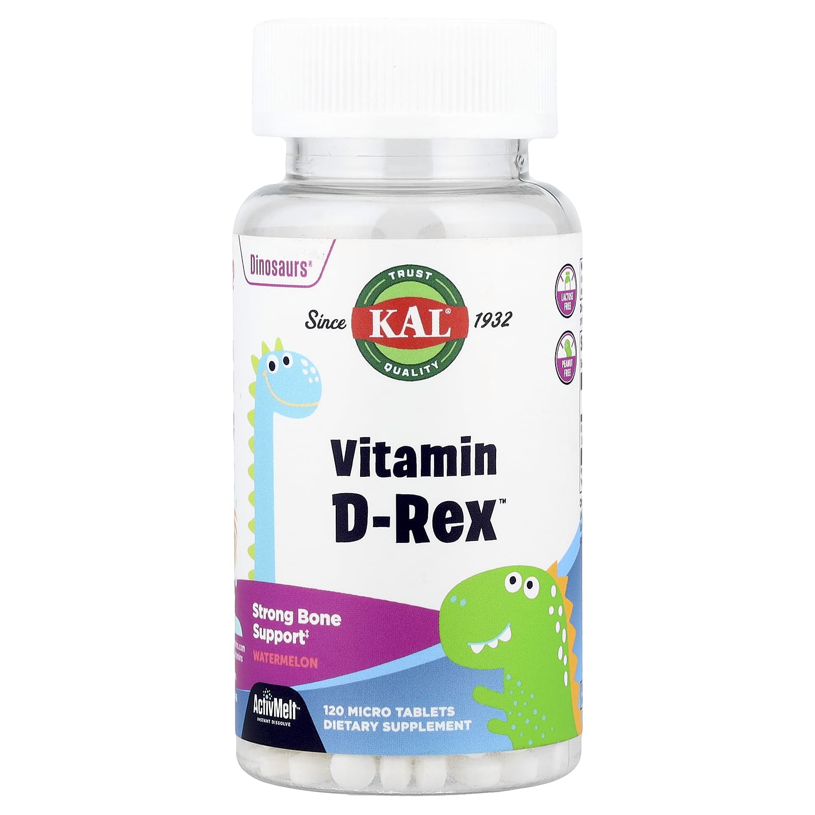 Vitamin D-Rex Watermelon by KAL: Supports Strong Bones & Immune Health - Image 1