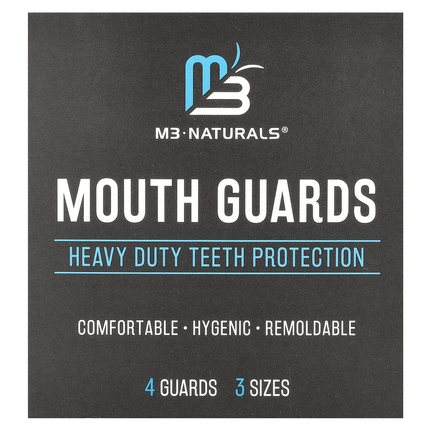 M3 Naturals, Mouth Guards, 3 Sizes, 4 Guards - Image 1