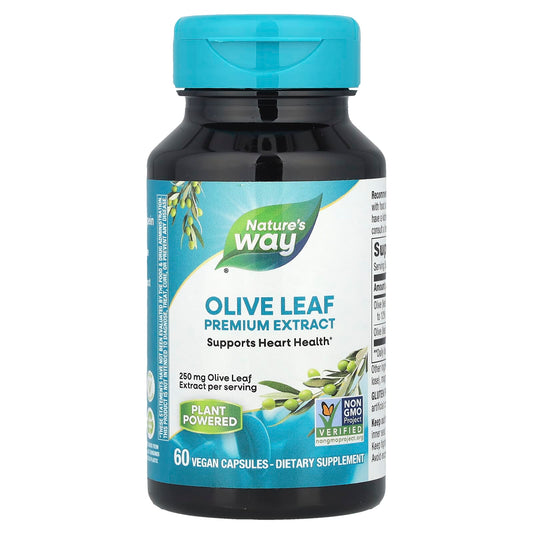 Nature's Way, Olive Leaf, Premium Extract, 250 mg, 60 Vegan Capsules - Image 1