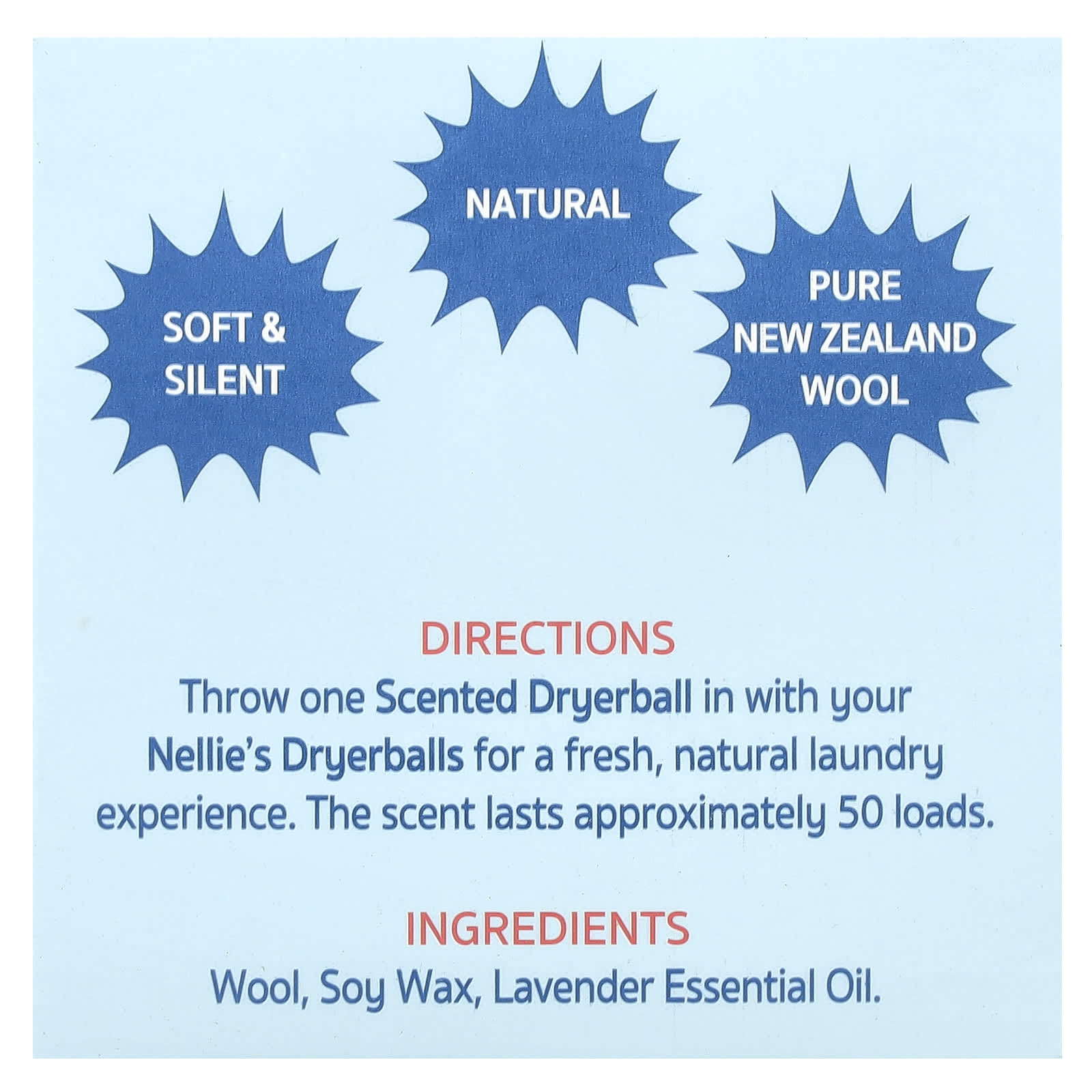 Nellie's, Scented Dryerball, Lavender, 1 Dryerball - Image 2