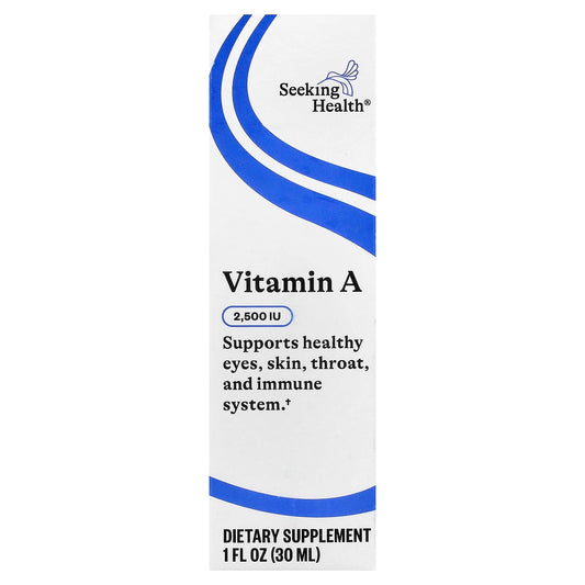 Seeking Health, Vitamin A Drops, 750 mcg (2,500 IU), 1 fl oz (30 ml) - Image 1
