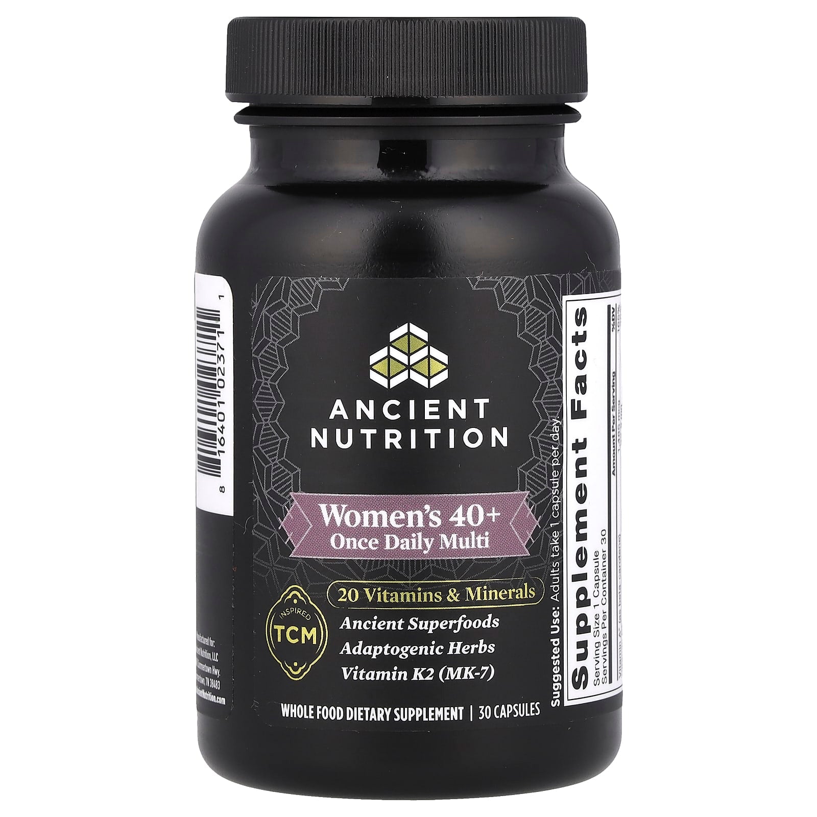 Ancient Nutrition Women's 40+ Daily Multi with Vitamins & Minerals, 30 Capsules - Image 1