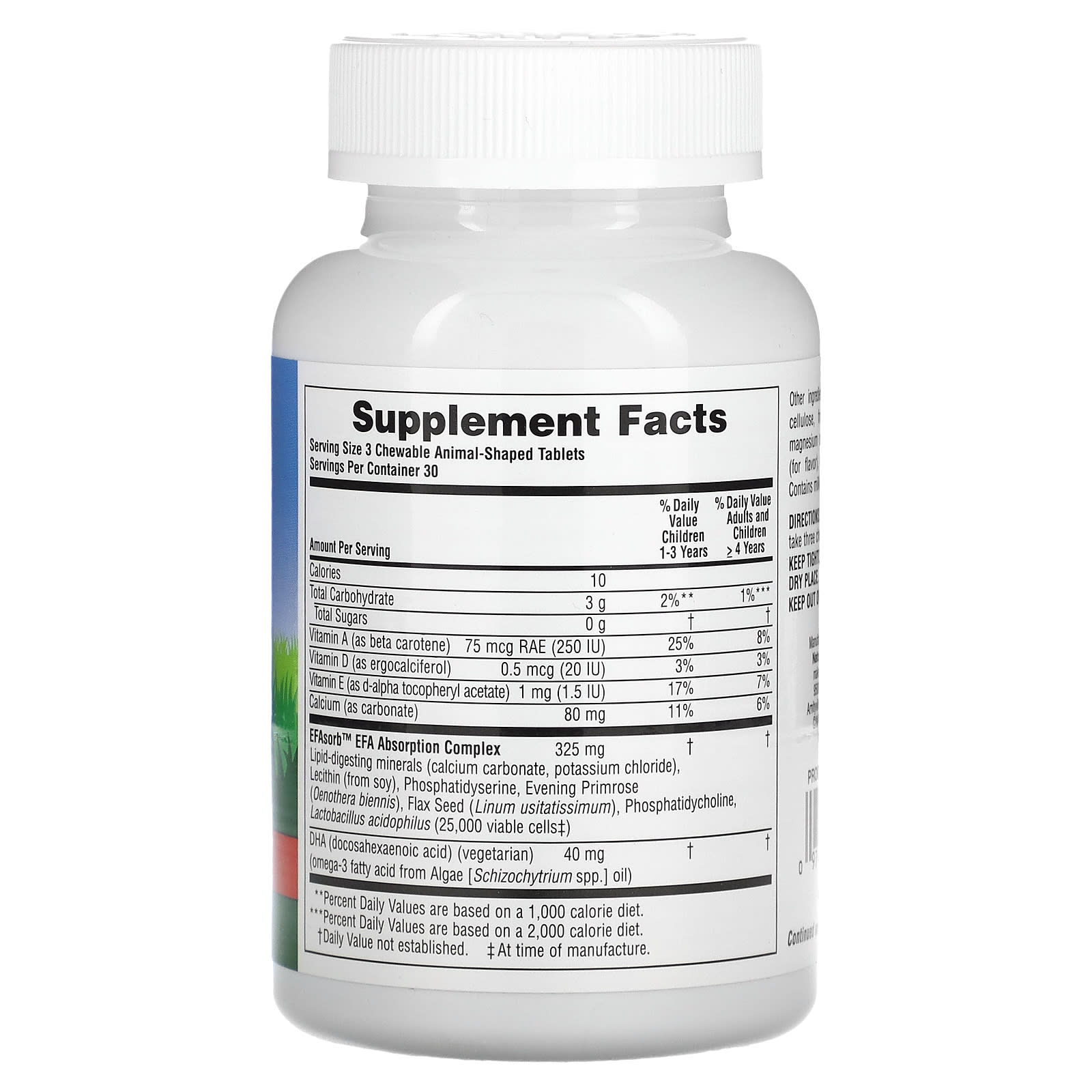 NaturesPlus, Animal Parade, DHA Kids, Children's Chewable Omega-3 Supplement, Cherry, 90 Animal-Shaped Tablets