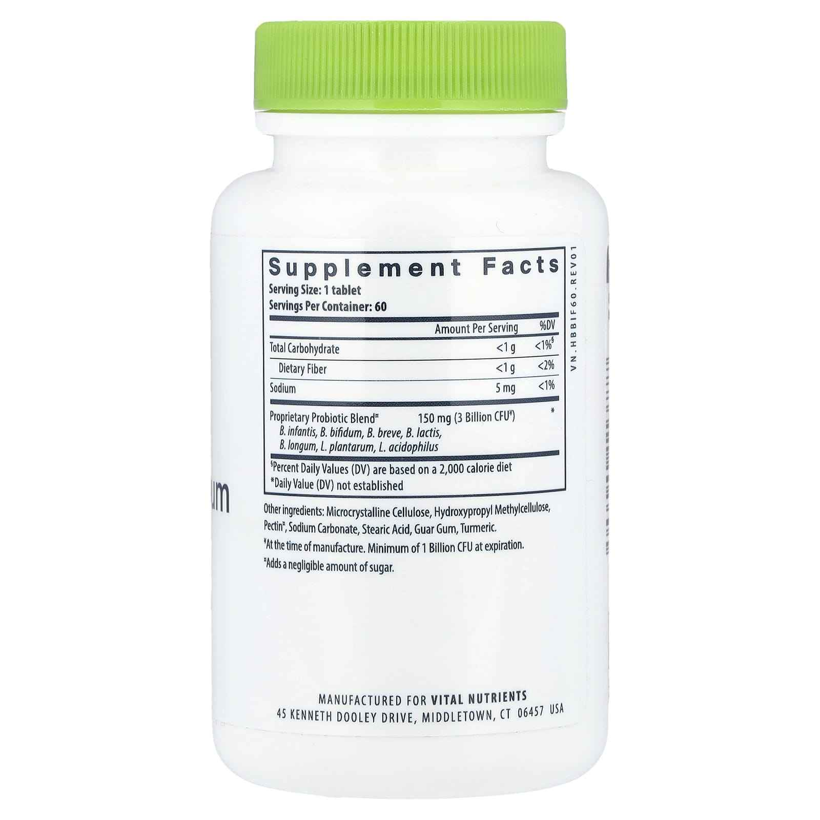 Vital Nutrients, Hyperbiotics®, Bifidobacterium Probiotic, 60 Vegan Tablets - Image 2