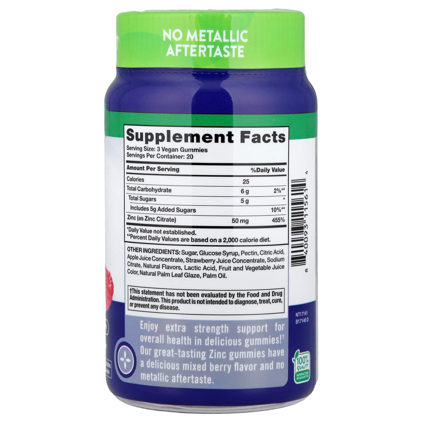 Nature's Truth, Zinc Gummies, Extra Strength, Delicious Mixed Berry, 60 Gummies (16 mg Per Gummy) - Image 2