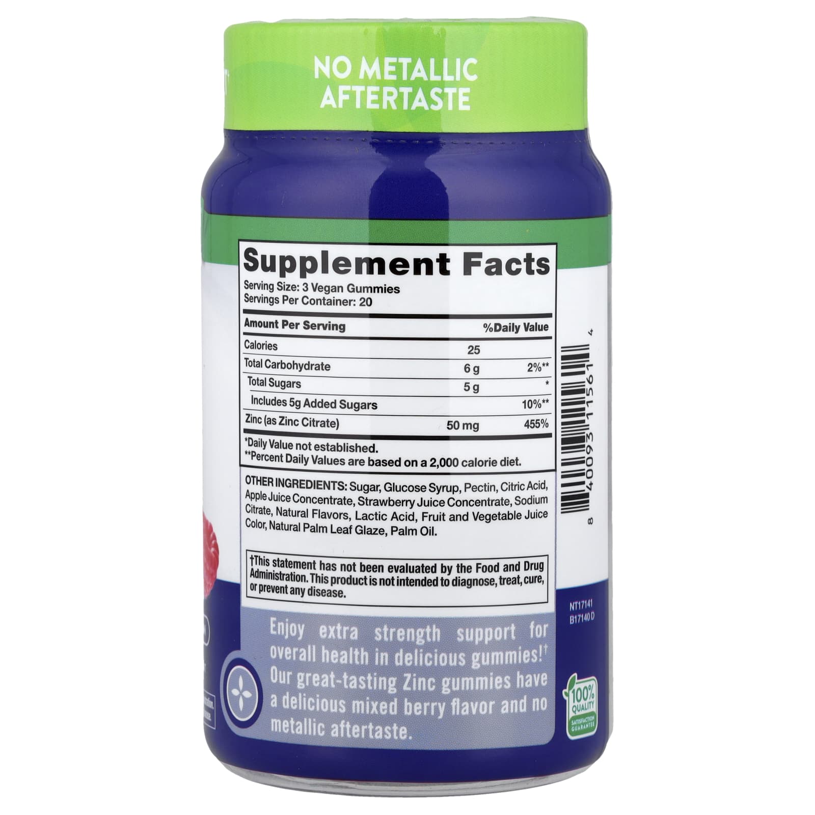 Nature's Truth, Zinc Gummies, Extra Strength, Delicious Mixed Berry, 60 Gummies (16 mg Per Gummy) - Image 2