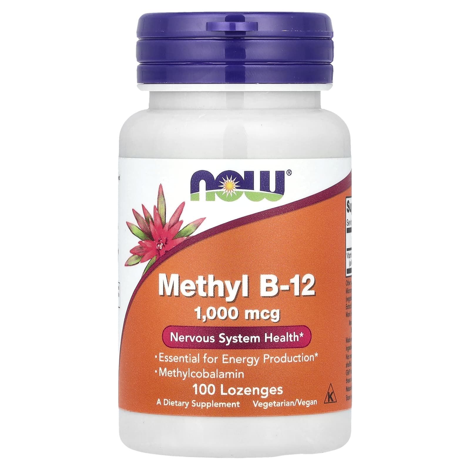 NOW Foods, Methyl B-12, 1,000 mcg, 100 Lozenges - Image 1