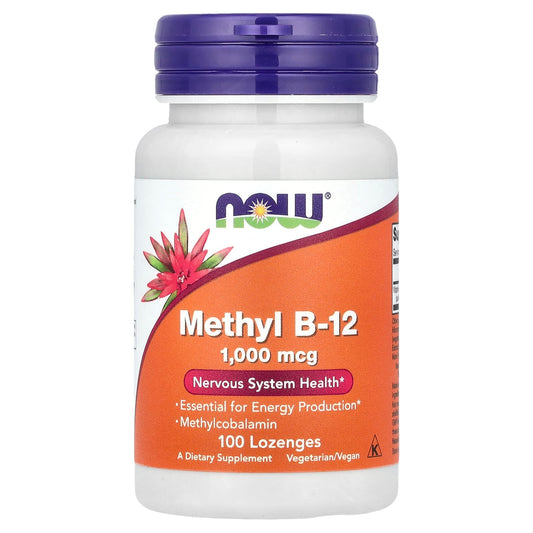 NOW Foods, Methyl B-12, 1,000 mcg, 100 Lozenges - Image 1