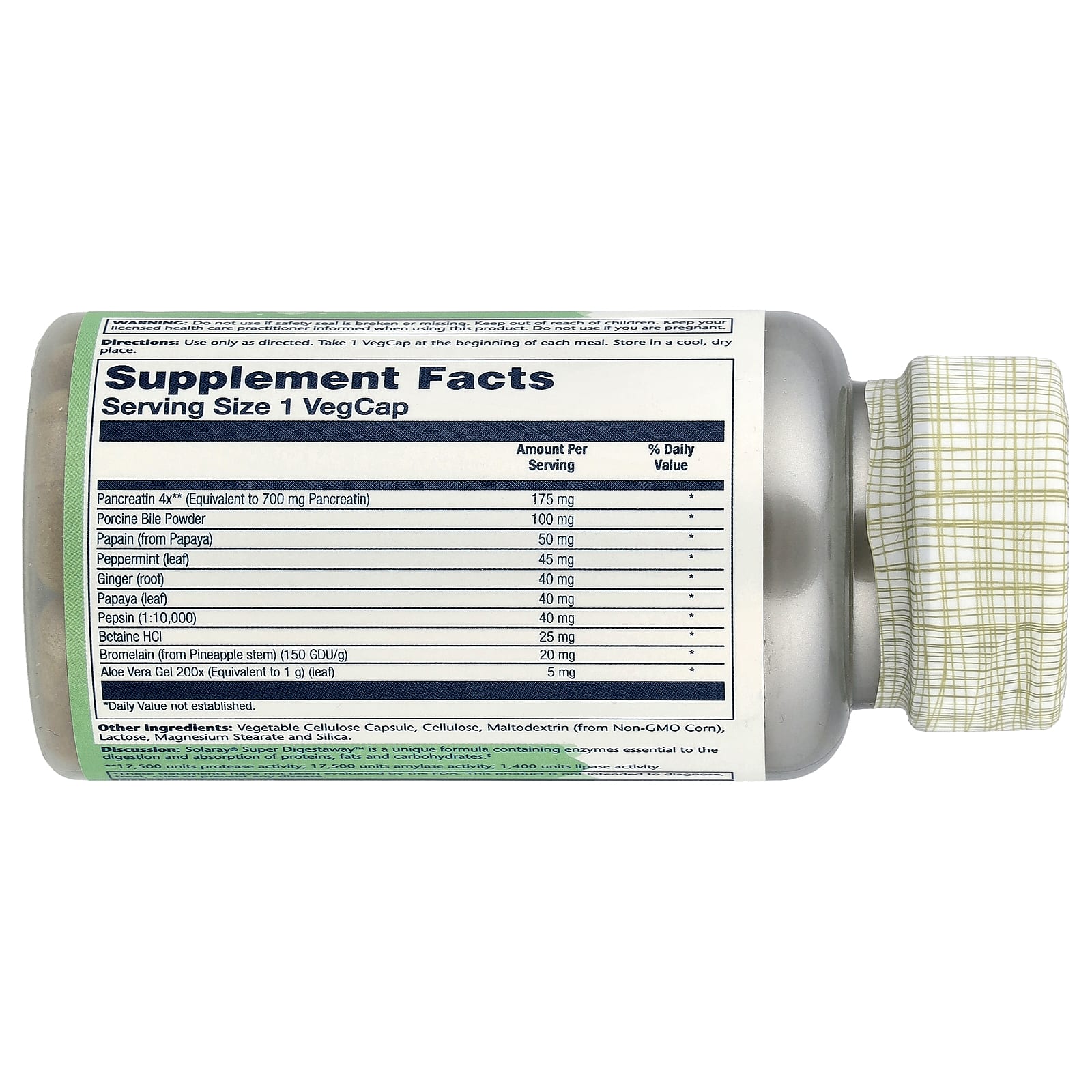 Solaray, Super Digestaway™, 90 VegCaps - Image 2