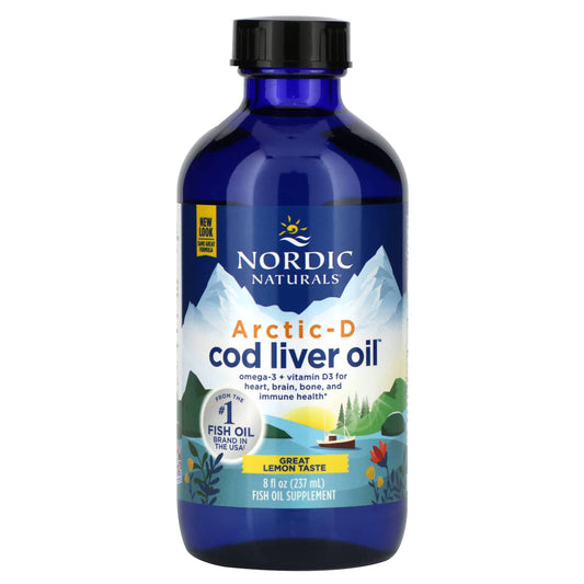 Nordic Naturals, Arctic-D Cod Liver Oil, Lemon, 8 fl oz (237 ml) - Image 1