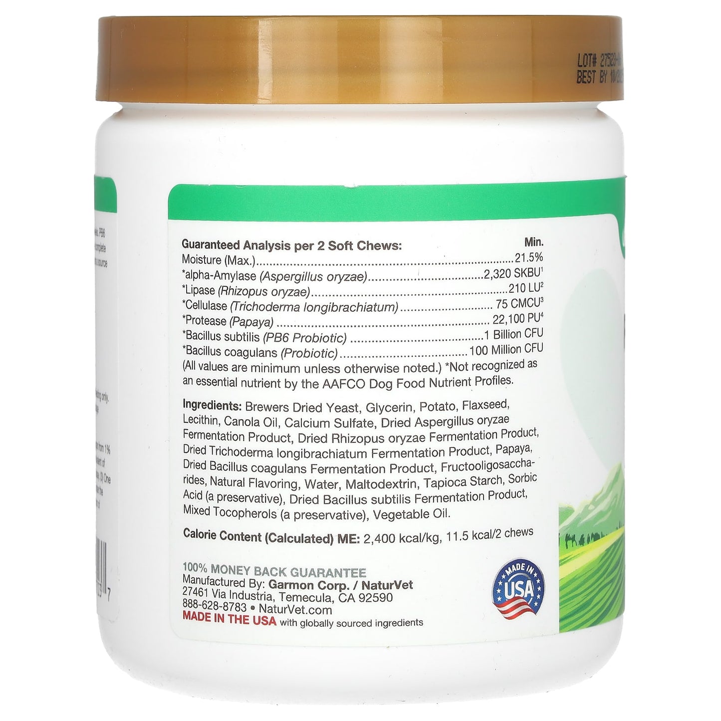 NaturVet, Advanced Probiotics & Enzymes, + Vet Strength PB6 Probiotic, For Dogs, 120 Soft Chews, 10.1 oz (288 g) - Image 2