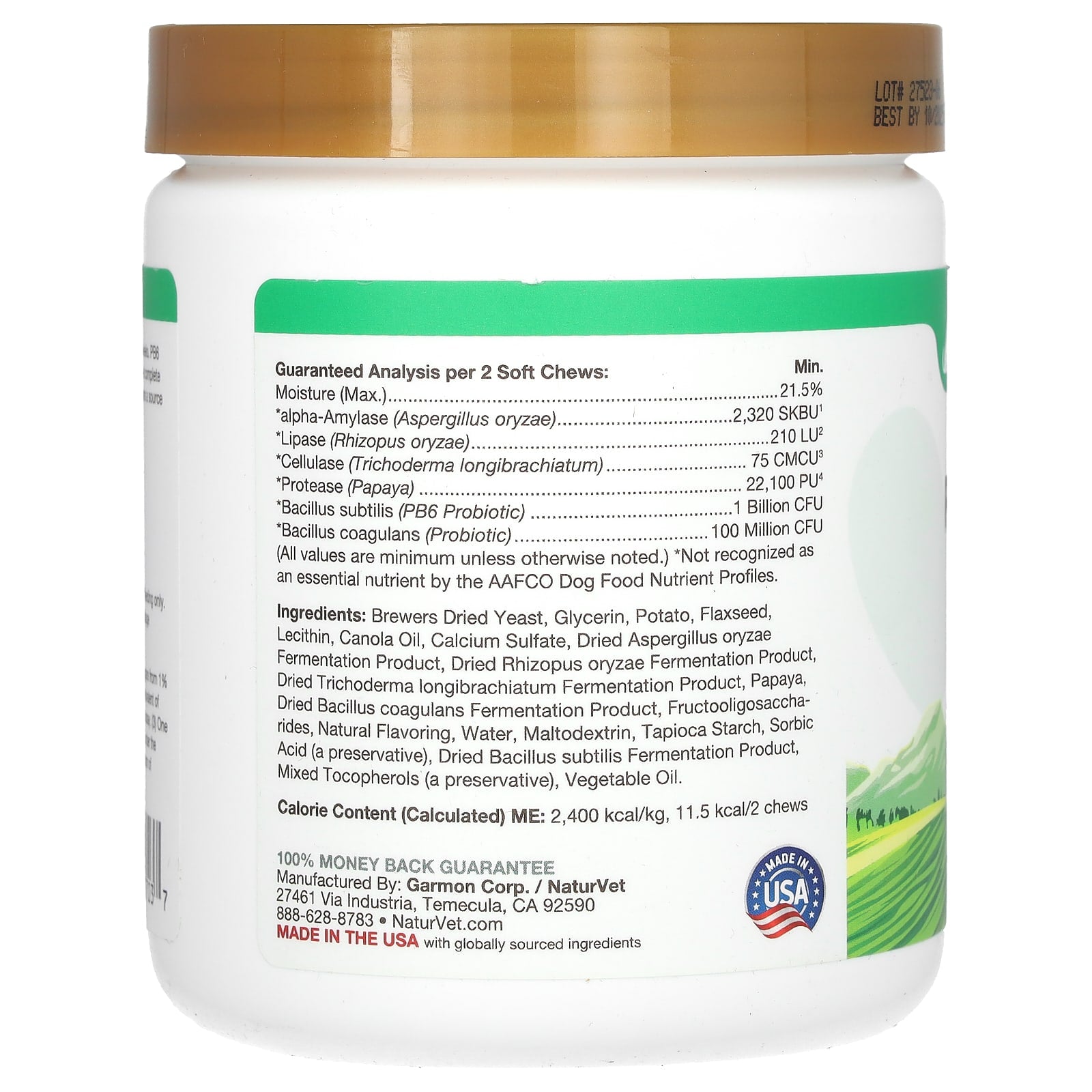 NaturVet, Advanced Probiotics & Enzymes, + Vet Strength PB6 Probiotic, For Dogs, 120 Soft Chews, 10.1 oz (288 g) - Image 2