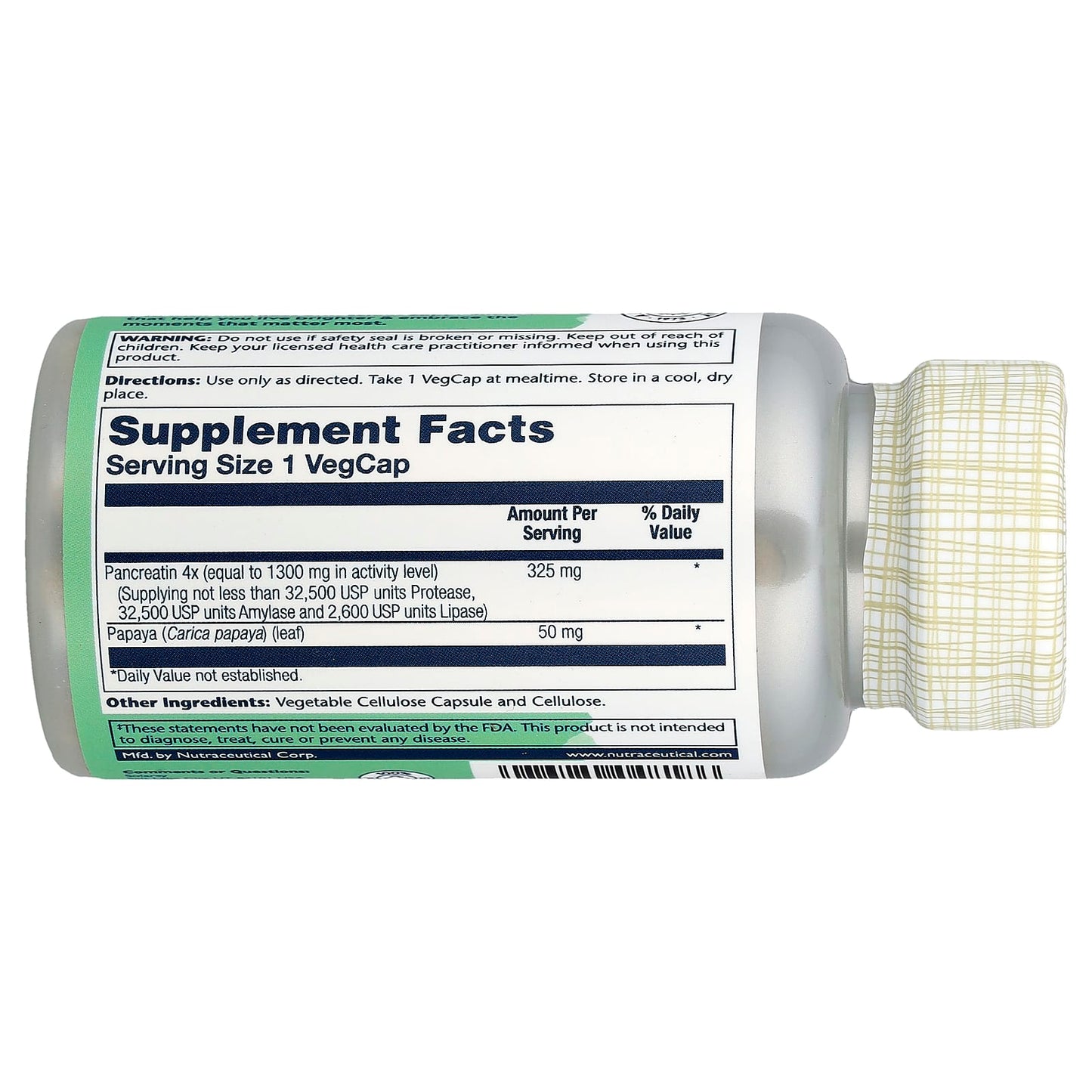 Solaray, Pancreatin 1300, 90 VegCaps - Image 2