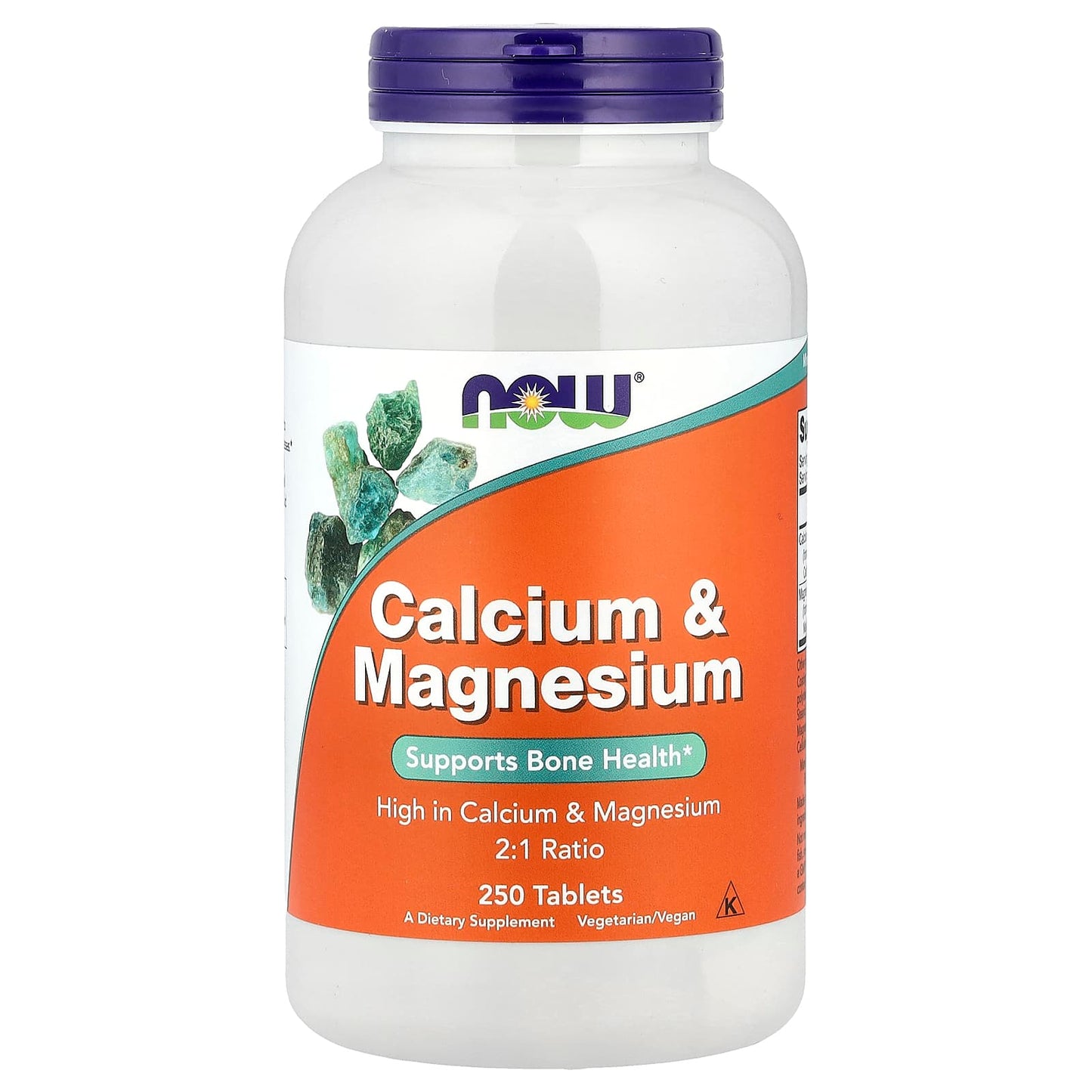 NOW Foods, Calcium & Magnesium, 250 Tablets - Image 1