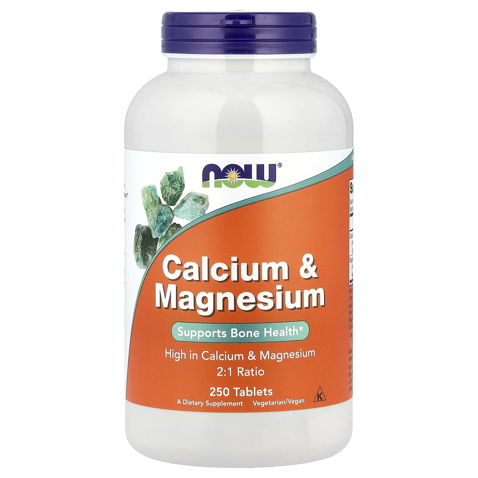 NOW Foods, Calcium & Magnesium, 250 Tablets - Image 1