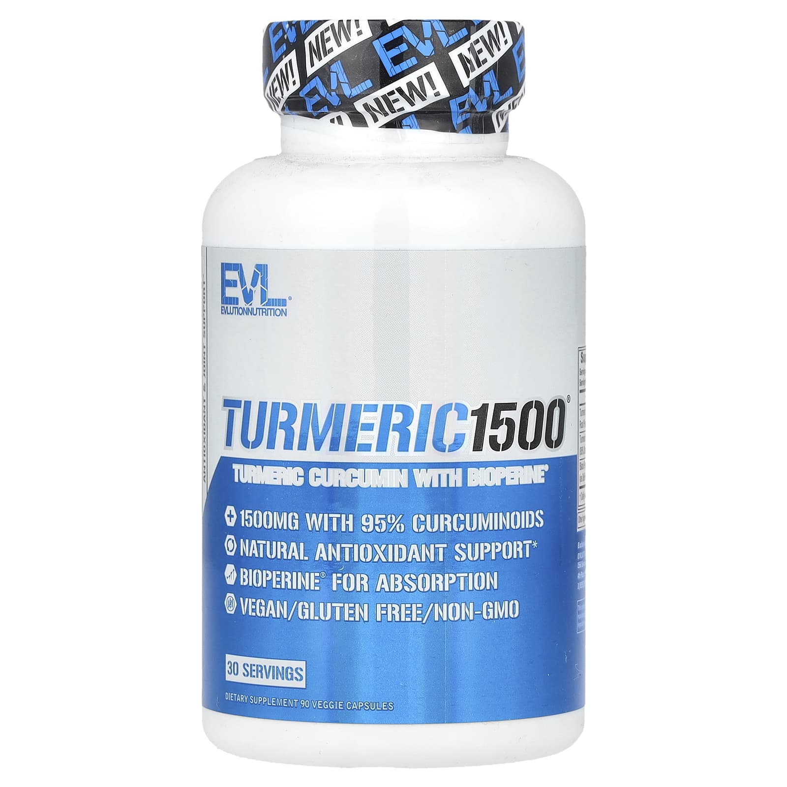 Turmeric Curcumin with BioPerine, 1500mg, Antioxidant & Joint Support - Image 1