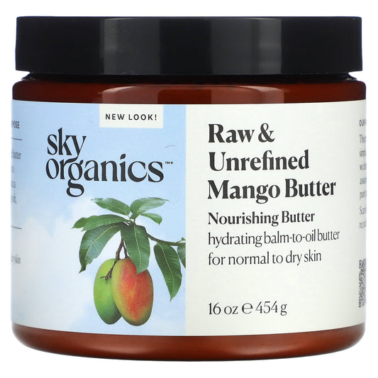 Sky Organics, Mango Butter, Raw & Unrefined, 16 oz (454 g) - Image 1