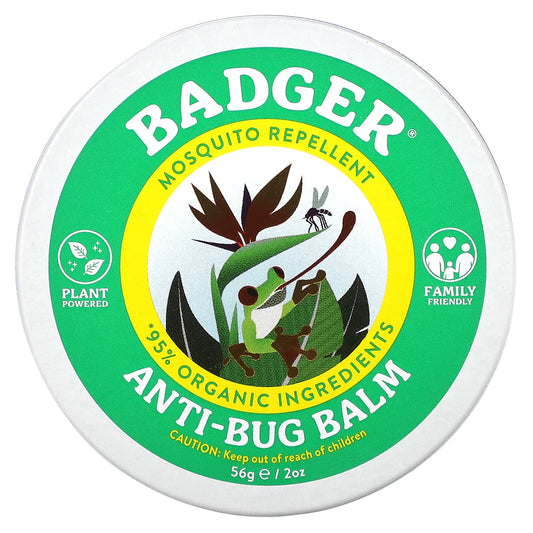 Natural Mosquito Repellent Balm by Badger, 95% Organic, 2 oz - Image 1