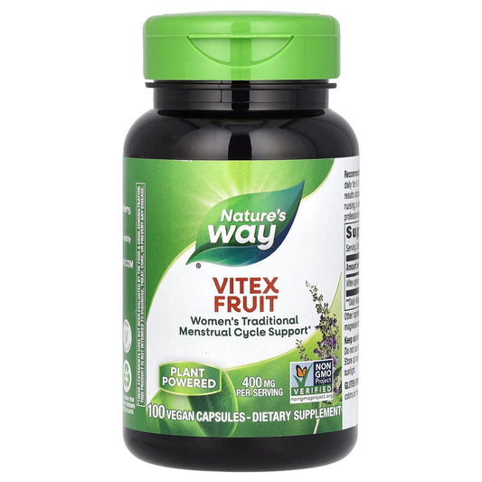 Nature's Way, Vitex Fruit, 400 mg, 100 Vegan Capsules - Image 1