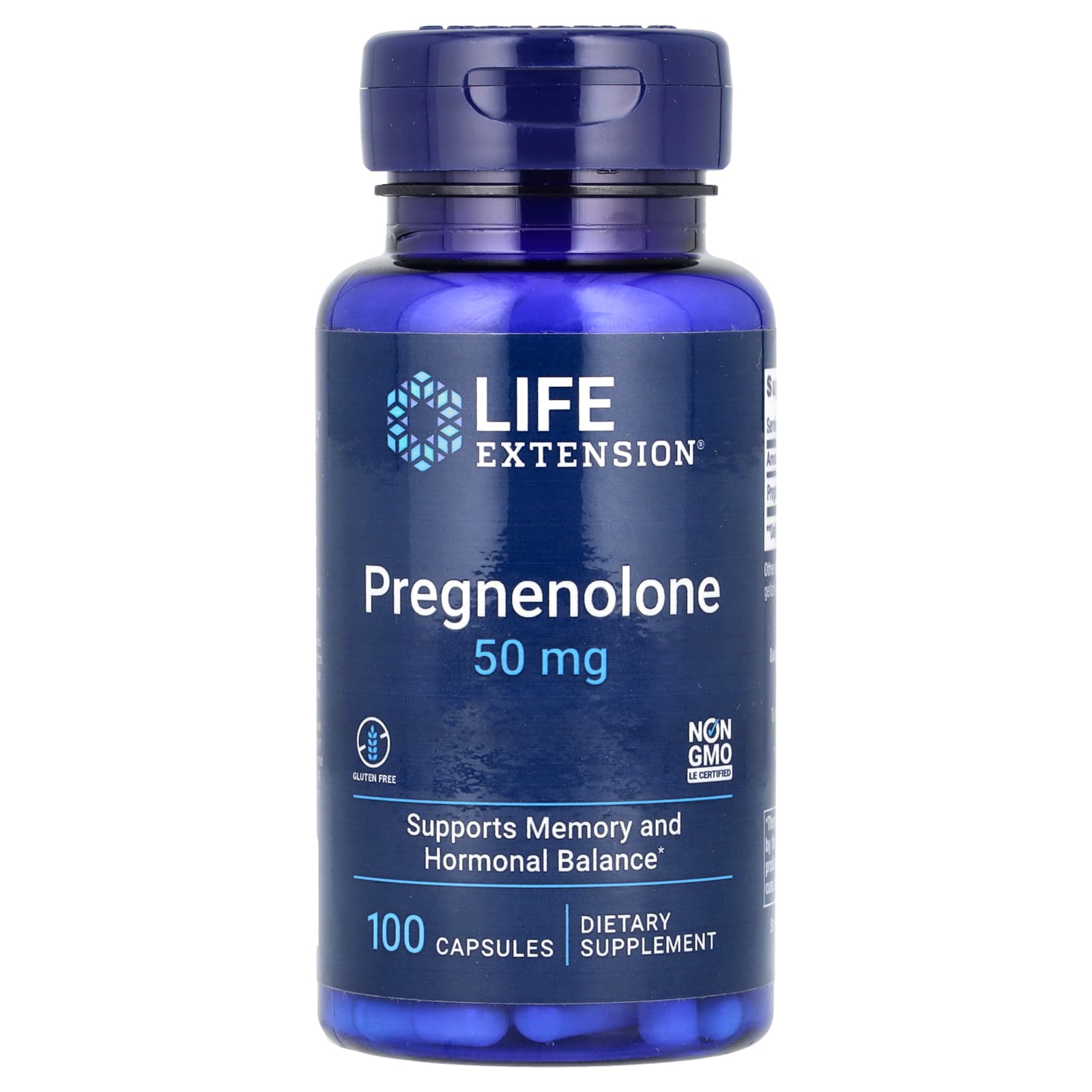Life Extension, Pregnenolone, 50 mg, 100 Capsules - Image 1