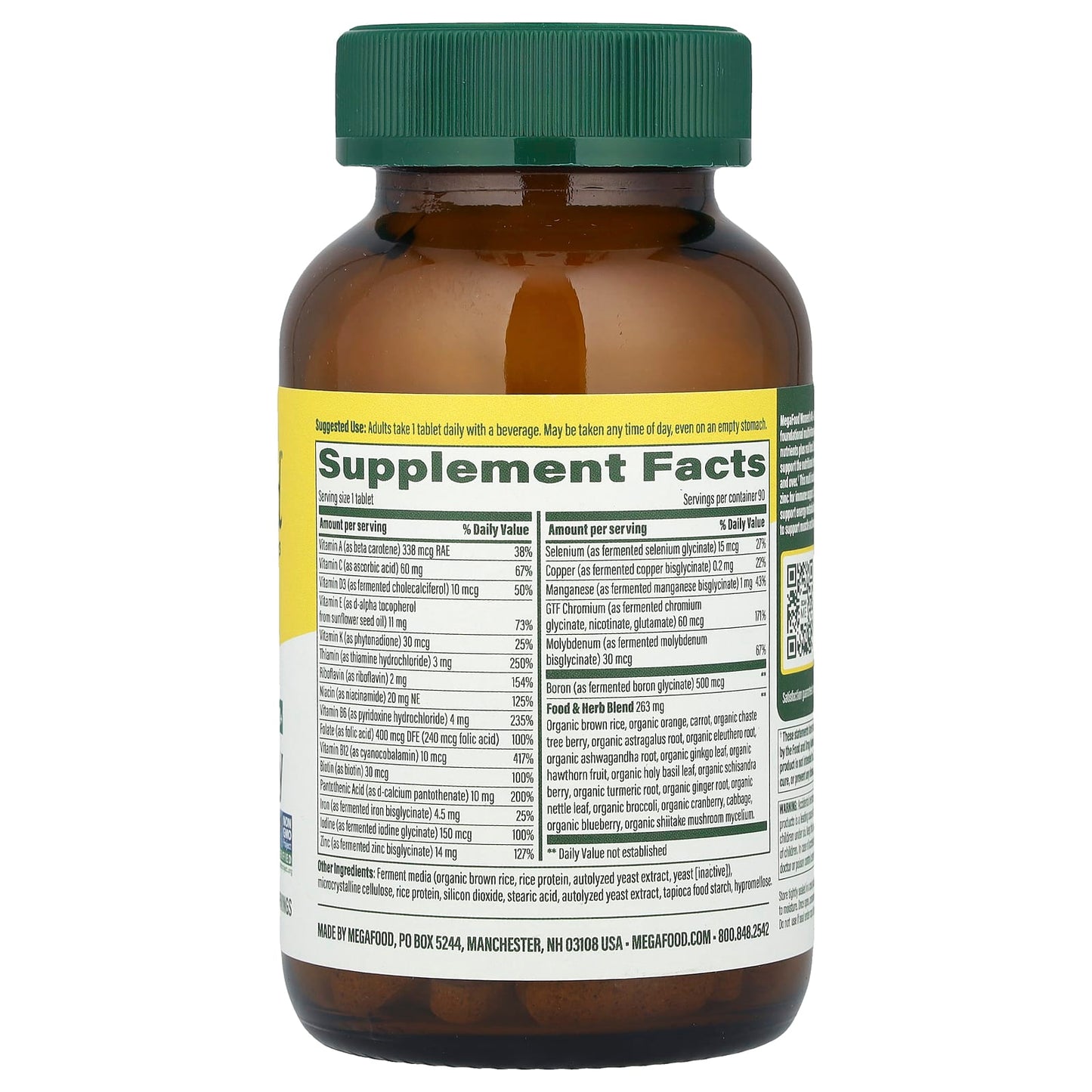 MegaFood, Women's 40+ One Daily Multivitamin, 90 Tablets - Image 2