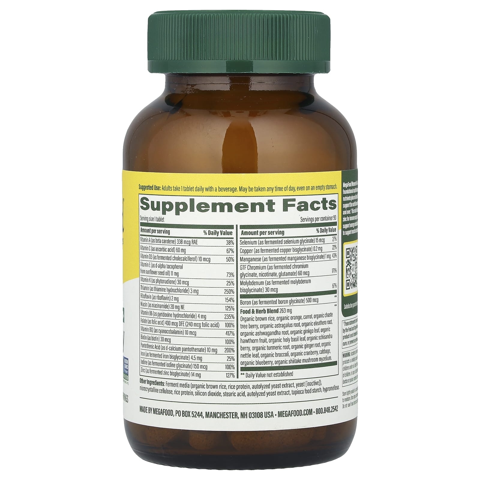 MegaFood, Women's 40+ One Daily Multivitamin, 90 Tablets - Image 2
