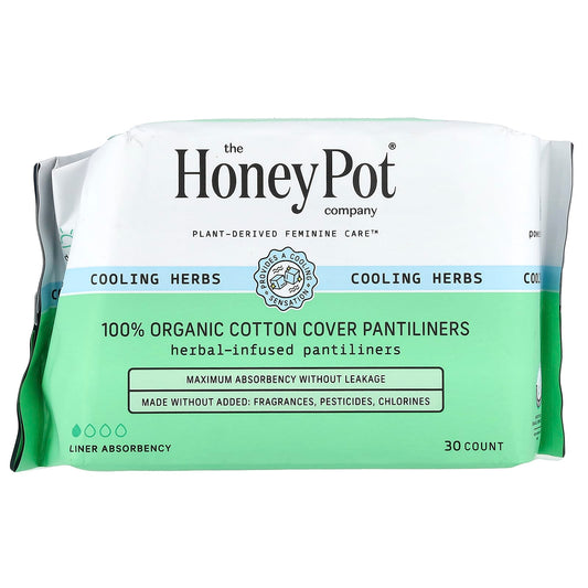 The Honey Pot Company, Organic Herbal-Infused Pantiliners, 30 Count - Image 1
