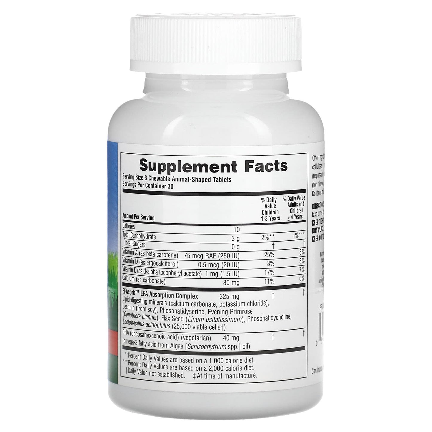 NaturesPlus, Animal Parade, DHA Kids, Children's Chewable Omega-3 Supplement, Cherry, 90 Animal-Shaped Tablets - Image 2
