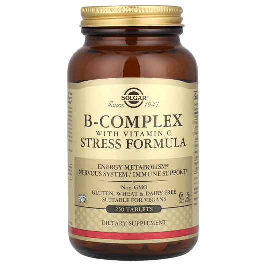 Solgar, B-Complex with Vitamin C Stress Formula, 250 Tablets - Image 1