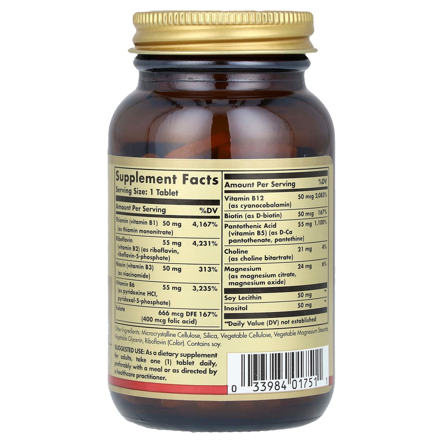 Solgar, Megasorb B-Complex "50", 100 Tablets - Image 2