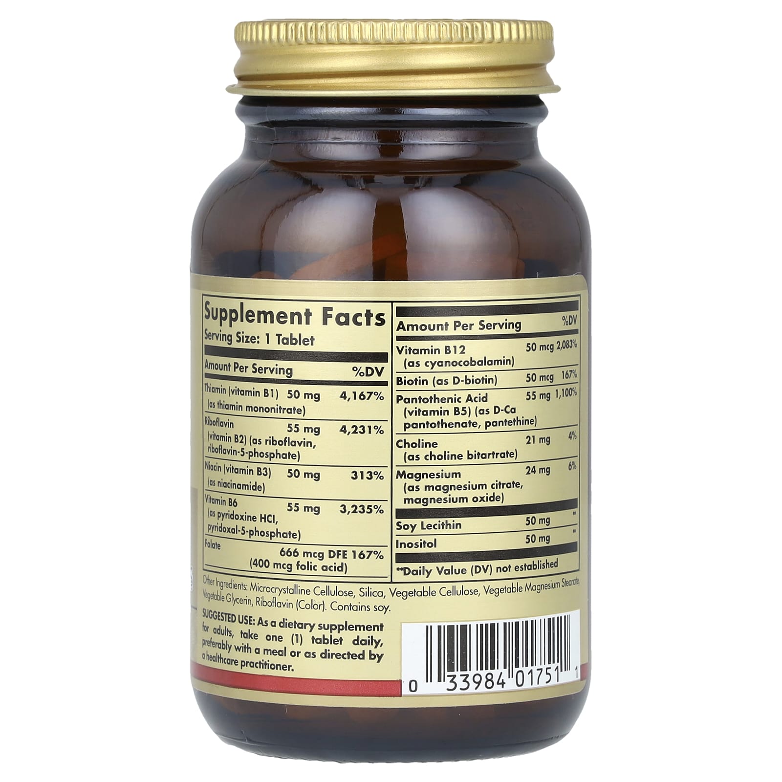 Solgar, Megasorb B-Complex "50", 100 Tablets - Image 2