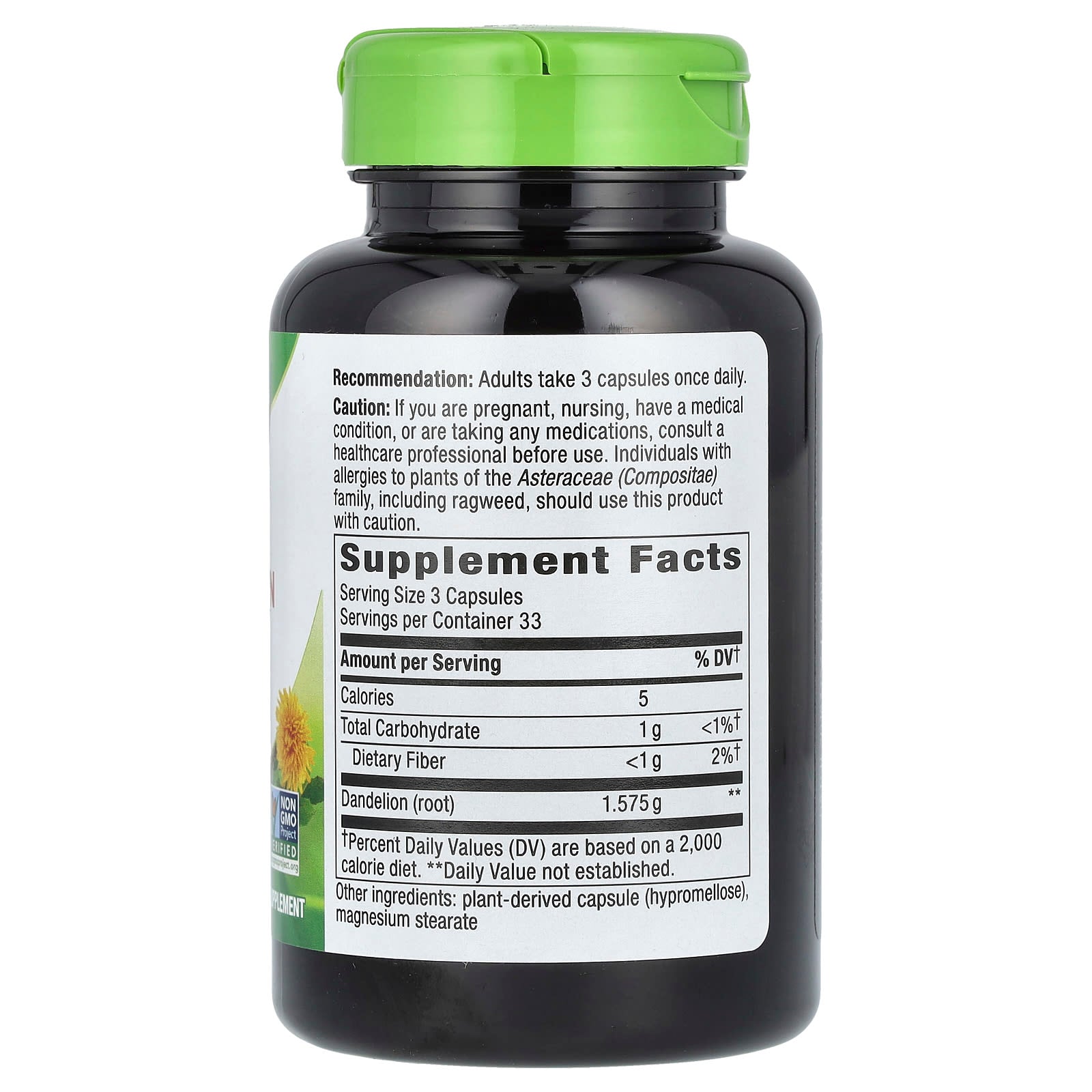 Nature's Way, Dandelion Root, 100 Vegan Capsules (525 mg per Capsule) - Image 2